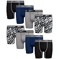 Reebok Boys' Underwear - Performance Boxer Briefs (8 Pack)