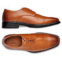 Handmade Mens Oxford Shoes - Mens Dress Shoes - Classic Manmade Microfiber Leather Oxfords for Men Casual Dress Shoes - Comfortable Lace-up Dress Shoes for Men - Formal Shoes