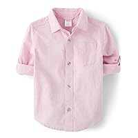 Gymboree Boys' and Toddler Long Sleeve Linen Button Up Shirt