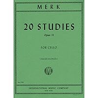 Merk, Joseph - 20 Studies, Op 11 - Cello solo - edited by Julius Klengel - International Music Co