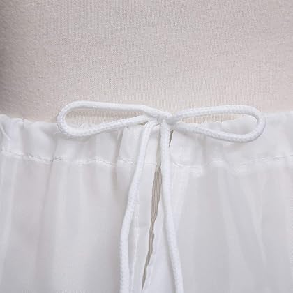 Abaowedding Girls' 3 Hoops Petticoat Full Slip Flower Girl Crinoline Skirt