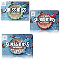 Swiss Variety Hot Cocoa Mix, No Sugar Added, Milk Chocolate, and Marshmallow, 1 Box Of Each Flavor