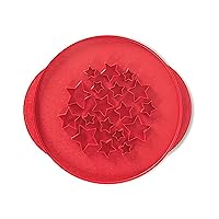 Nordic Ware Stars and Cherries Pie Top Cutter, Red