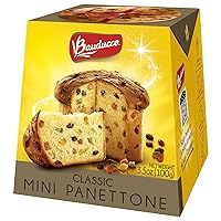 Mini Panettone Classic, Moist & Fresh, Traditional Italian Recipe, Italian Traditional Holiday Cake, 2.8 oz (Pack of 4)