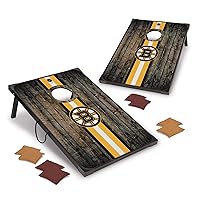 NHL Pro Ice Hockey 2' x 3' MDF Wood Deluxe Cornhole Set by Wild Sports, Comes with 8 Bean Bags - Perfect for Tailgate, Outdoor, Backyard