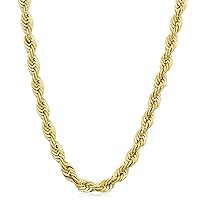 18 K Gold Plated, 3 mm Rope Chain 18,20 or 22 inches long