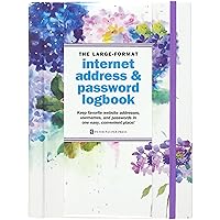 Hydrangeas Large-format Internet Address & Password Logbook (removable cover band for security) Hydrangeas Large-format Internet Address & Password Logbook (removable cover band for security) Hardcover