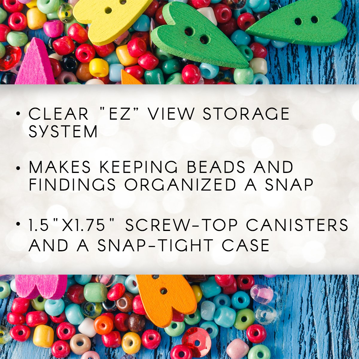 Darice Clear Bead Organizer Storage Case, Clear Bead Holder with 12 Small Containers, 6.25” x 4.75” x 2.08”