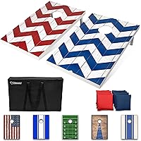 GoSports Classic Cornhole Sets – Choose 4'x2' or 3'x2' - Includes 8 Bean Bags, Travel Case and Game Rules (Choice of Style)