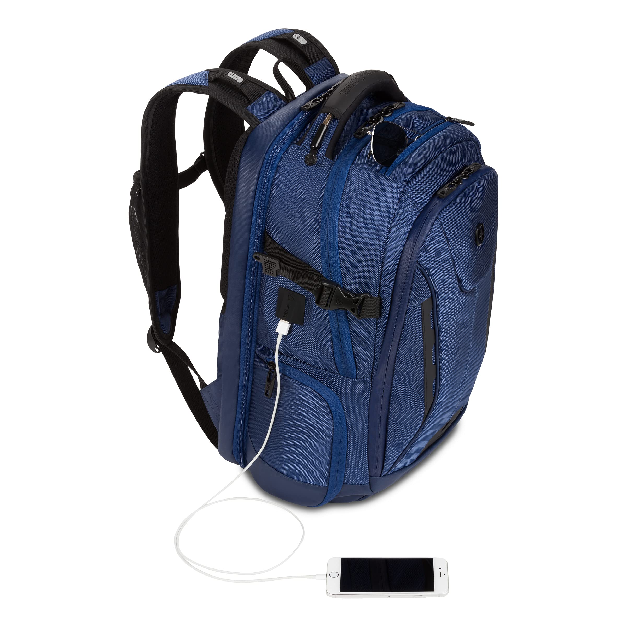 SwissGear ScanSmart Laptop Bag, Navy Ballistic, Fits 15-Inch Notebook