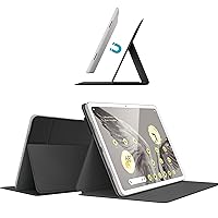 Speck Google Pixel Tablet Case & Stand 2023 - Slim Foldable Design, Adjustable Viewing Angles, Camera Lens Protection Google Pixel Tablet Stand & Case - On, Off Magnet - Black & White MagFolio