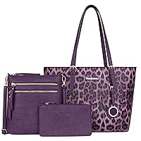 Montana West 3pcs Handbag Set Leopard Print Tote Bag for Women