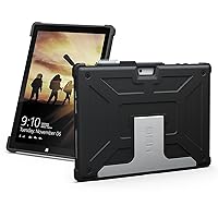 URBAN ARMOR GEAR UAG Designed for Microsoft Surface Pro 7 Plus, Pro 7, Pro 6, Pro 5, Pro 4 Feather-Light Rugged [Black] Aluminum Kickstand Military Drop Tested Case Protective Cover