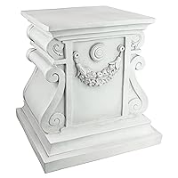 Design Toscano NG314100 Classic Statuary Garden Plinth Base Riser, Large, Handcast Polyresin, Antique Stone Finish