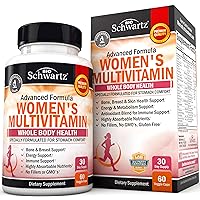 Daily Womens Multivitamin with Iron Biotin Calcium and Vitamin D3 - Multi Vitamins for Bone Breast Skin Energy Joint Support - Vitamins for Women Immune Support - Immunity Boost Supplement - 60 Count