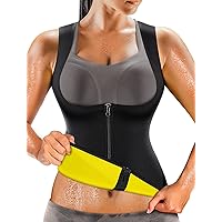 Cimkiz Sauna Vest Sweat Waist Trainer for Women Lower Belly Fat with Sauna Suit Effect Neoprene Workout Tank Top