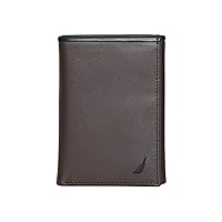 Nautica Men's Classic Leather Trifold RFID Wallet (Available in Smooth or Pebble Grain)