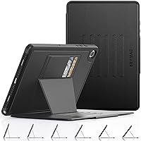 SEYMAC stock for Samsung Galaxy Tab A9+ Plus 5G Tablet Case 11'', Smart Auto Sleep Cover with Magnetic Multi-Angles Stand, Card Slot Case for Galaxy Tab A9 Plus/ A9+ 11'' SM-X210/X216/X218 (Black)