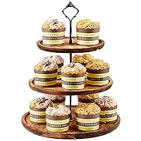 3 Tier Wood Cupcake Stand for 24 Cupcakes Rustic Dessert Tier Stand Cupcake Holder Stand Cupcake Stands for Dessert Table Birthday Party, Wedding, Farmhouse, Woodland Baby Shower Decor