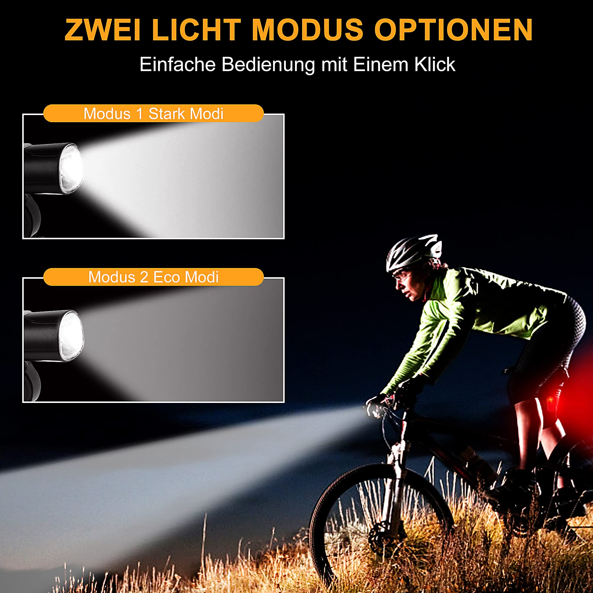 Mua LED Fahrradlicht Set, STVZO Zugelassen Fahrradbeleuchtung