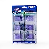 Fraganzia Adhesive Air Freshening Gels in Lavender with Eucalyptus, 6pk | No-Plug, Battery-Free Air Freshener for Garbage Cans & More, 6 Air Freshener Units