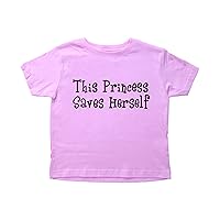 Girl Power Toddler Shirt/This Princess Saves Herself/Crew Neck Tee