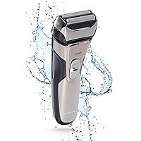 MEMBERS ONLY Foil Shaver, Lithium Metallic Cordless 2 Blade Electric Shaver, Precision Contouring, Pop-up Trimmer, LED Display, Waterproof Design (IPX6), USB Rechargeable