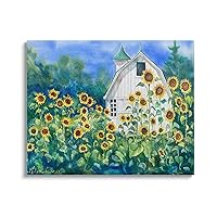 Tall Sunflowers Country Barn Canvas Wall Art, Design by MB Cunningham