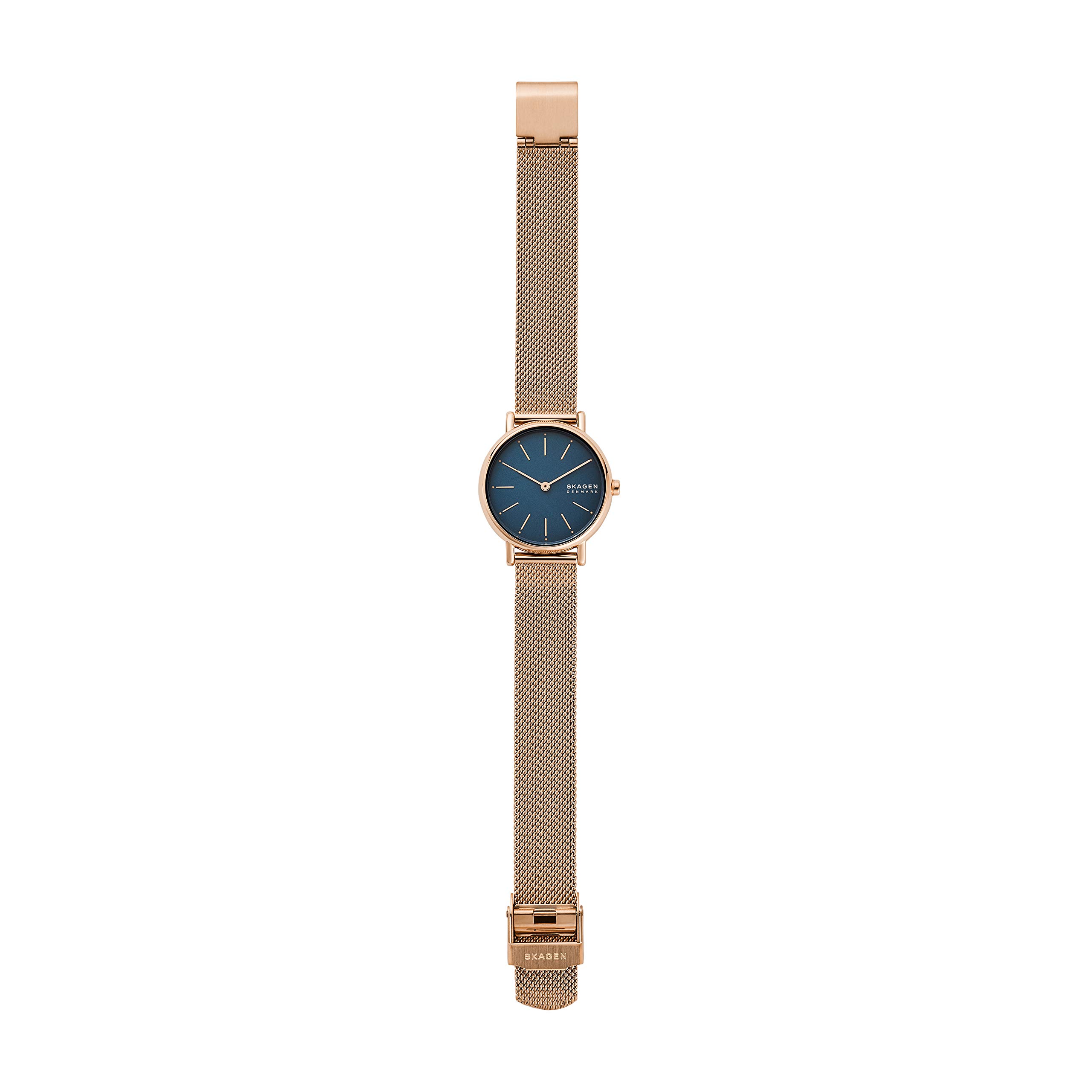 Skagen Women's Signatur Quartz Analog Stainless Steel and Stainless Steel Mesh Watch, Color: Rose Gold (Model: SKW2837)