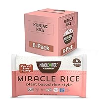 Miracle Noodle Miracle Rice - Plant Based Shirataki Konjac Rice Keto, Vegan, Gluten-Free, Soy Free, Low Carb Rice, Low Calorie Rice, Kosher, Paleo, Dairy Free, Shirataki Rice - 8 Oz, 6-Pack