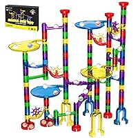 Magicfly Marble Run Set, 127 Pcs Marble Race Track for Kids with Glass Marbles Upgrade Marble Works Set