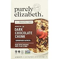 PURELY ELIZABETH Dark Chocolate Chunk Superfood Oatmeal 6 Count, 1.52 OZ