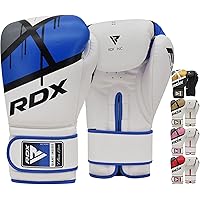 RDX Boxing Gloves EGO, Sparring Muay Thai Kickboxing MMA Heavy Training Mitts, Maya Hide Leather, Ventilated, Long Support, Punching Bag Workout Pads, Men Women Adult 8 10 12 14 16 oz