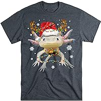 Cute Christmas Axolotl Lover Xmas, Axolotl Christmas Lights Funny Family Pajamas Xmas T-Shirt