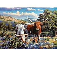 Ravensburger Loving Longhorns 500 Piece Jigsaw Puzzle for Adults - 12000826 - Handcrafted Tooling, Made in Germany, Every Piece Fits Together Perfectly