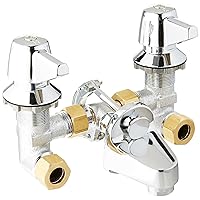Central Brass 1177-A Central Brass Two Handle Shelf Back Bathroom Faucet Chrome