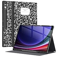 Supveco Case for Samsung Galaxy Tab S9/S8 Ultra 14.6 Inch with S Pen Holder, [Auto Wake/Sleep], Premium Folio Stand Case with Soft TPU Back Cover for Galaxy Tab S9/S8 Ultra 2023/2022-Composition Book