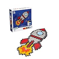 PLUS PLUS - Puzzle by Number - 500 Piece Rocket - Construction Building Stem/Steam Toy, Interlocking Mini Puzzle Blocks for Kids