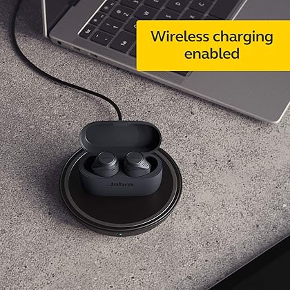 Jabra Elite Active 75t True Wireless Earbuds with Wireless Charging Enabled Case, Gray