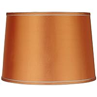 Sydnee Satin Orange Medium Drum Lamp Shade 14