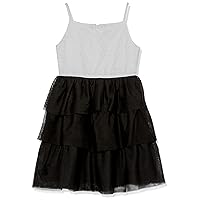 Calvin Klein Girls' Sleeveless Party Dress, Fit and Flare Silhouette, Round Neckline & Back Zip Closure