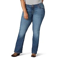 Wrangler Women's Retro Mae Plus Size Mid Rise Stretch Boot Cut Jean