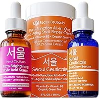Korean Kojic Acid Serum + Vitamin C Serum + Snail Mucin Cream - Potent K Beauty Anti Aging