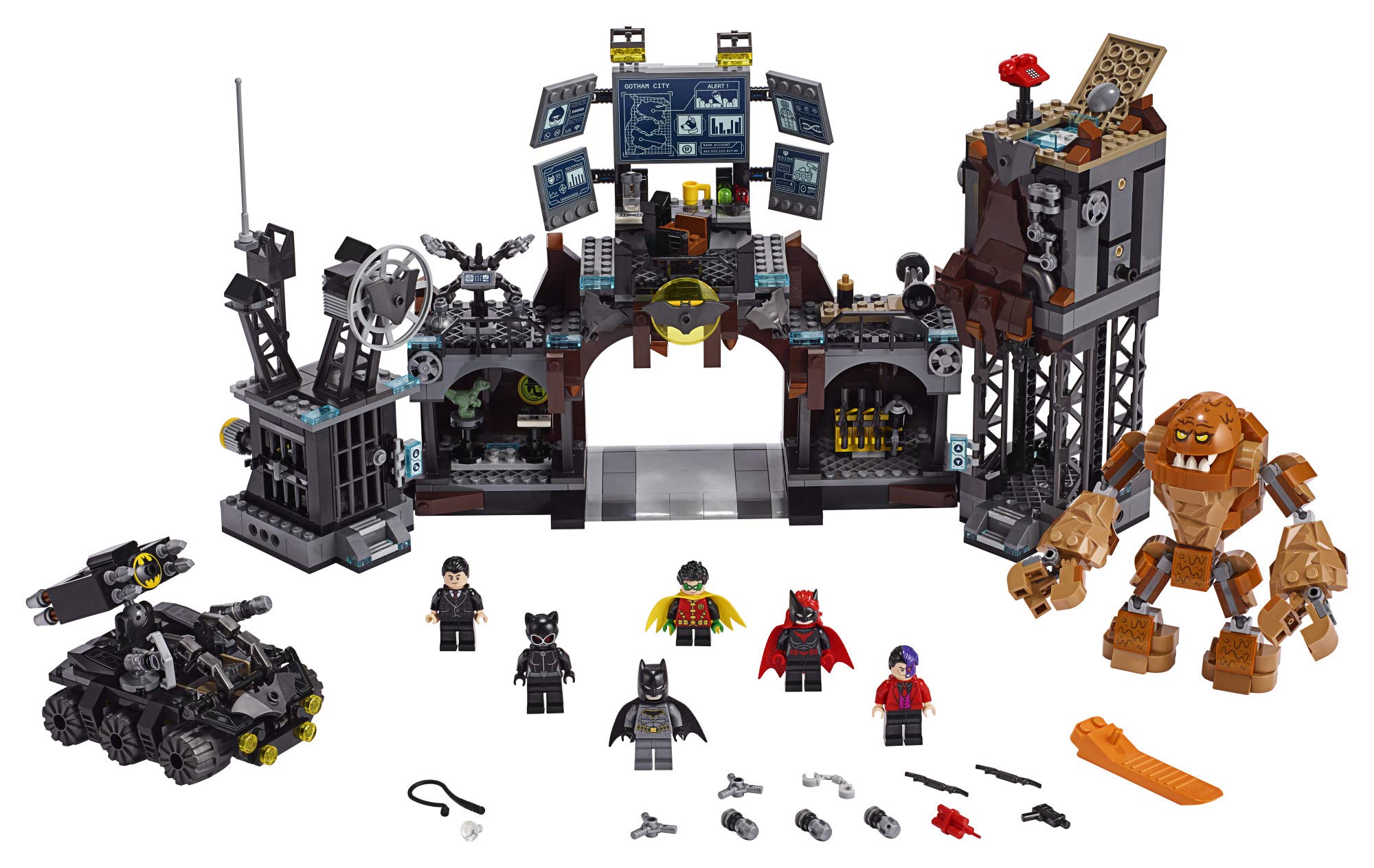 LEGO DC Batman Batcave Clayface Invasion 76122 Batman Toy Building Kit with Batman and Bruce Wayne Action Minifigures, Popular DC Superhero Toy (1037 Pieces)