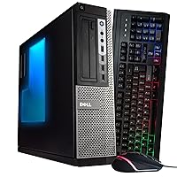Dell Optiplex 7010 Business Desktop PC, Intel Core i5-3470 3.2GHz, 8GB RAM, 240GB SSD, Windows 10 Pro 64bit, 20 Monitor, RGB Keyboard and Mouse, RGB Speakers (Renewed)