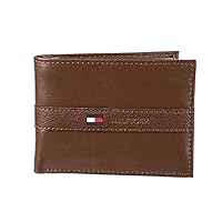 Tommy Hilfiger Men's Classic Leather Passcase Wallet with RFID Protection