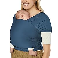Ergobaby Sustainable Knit Aura Baby Carrier Wrap for Newborn to Toddler (8-25 Pounds), Twilight Navy