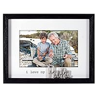 Malden International Designs I Love My Papa 4x6 Black Expressions Metal Attachment Matted Picture Frame