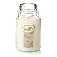 Yankee Candle Buttercream Scented, Classic 22oz Large Jar Single Wick Candle, Over 110 Hours of Burn Time