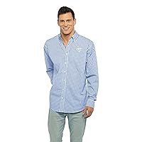 Men's Collegiate Easy-Care Long Sleeve Gingham Check Button Down Shirt